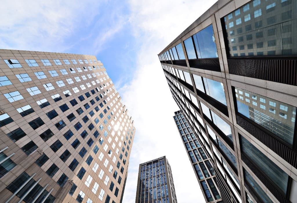 Modern office buildings